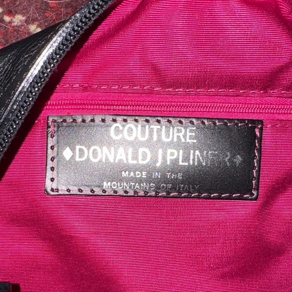 Stunning Couture Donald J. Pliner Classic Black Hobo Bag - Picture 6 of 9